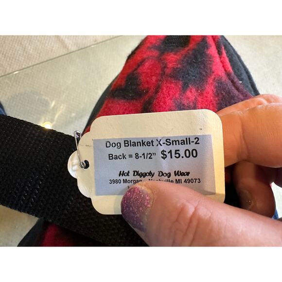 4/$20. NWT Soft Fleece Woodsy Design Dog Blanket / Coat  Sz  XS - Picture 5 of 5